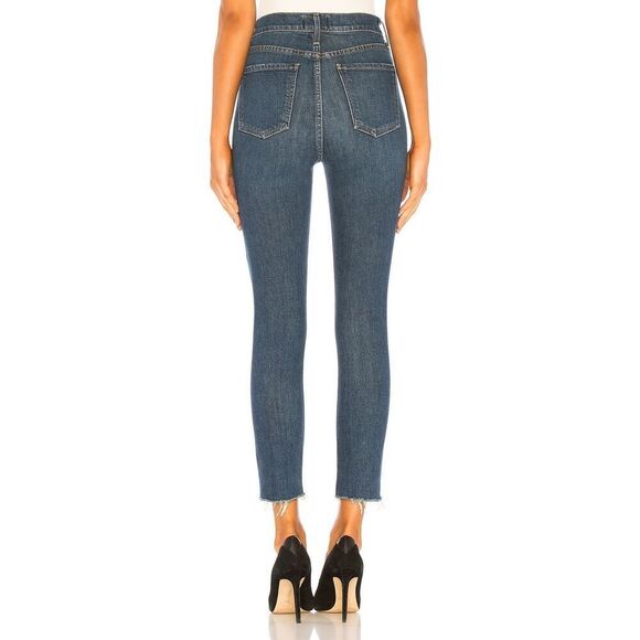 Agolde Nico High Rise Frayed Button fly slim fit Jeans Size 25 - Picture 1 of 10